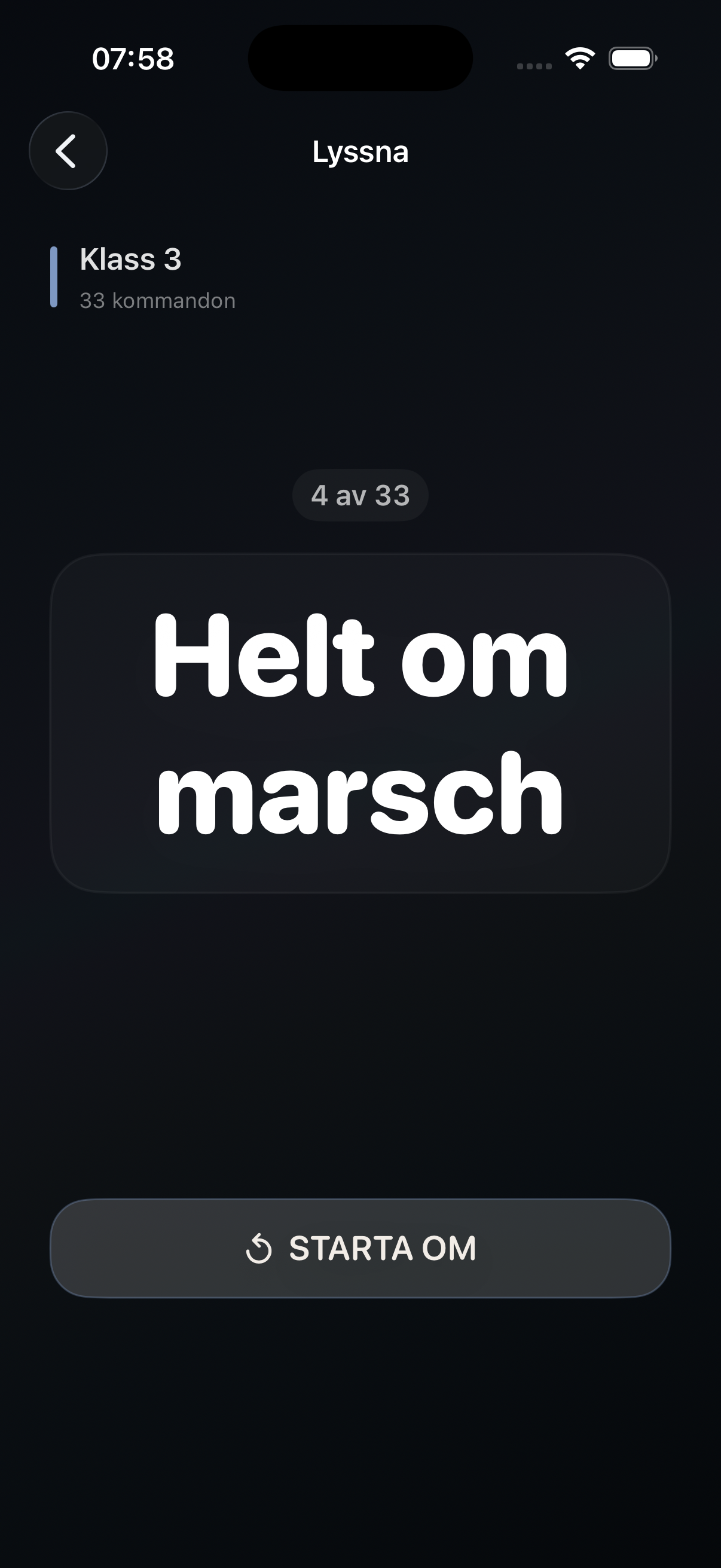 Fot++ kommenderar Helt om marsch